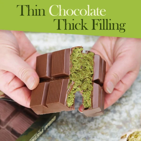 Gourmet Kunafa Pistachio Chocolate Bar – Milk Chocolate Dubai Delight (10 oz / 0.28kg) - Image 3