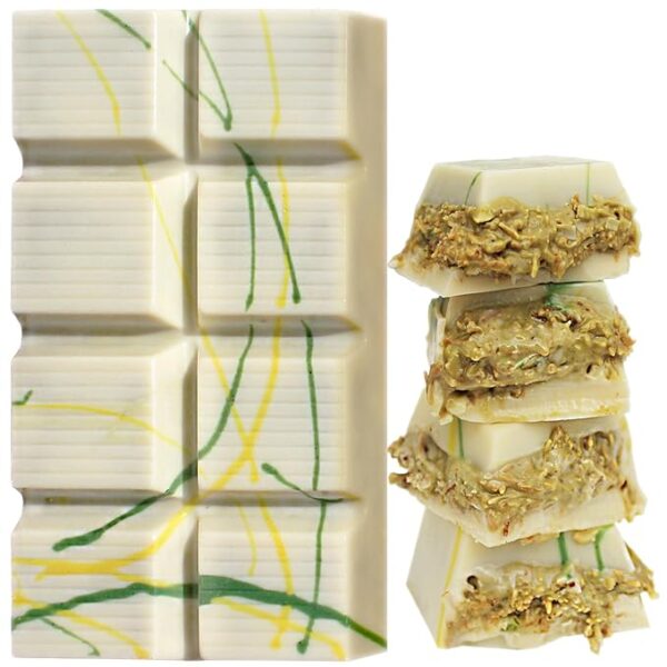 Dubai Pistachio Kunafa Chocolate Bar – White Chocolate Gourmet (200g) - Image 3